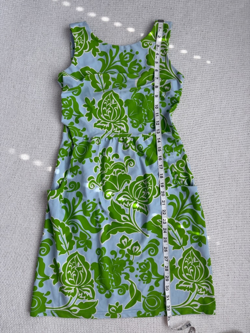 Jude Connally Green/Blue Floral Sleeveless Dress Size XS - Picture 3 of 6